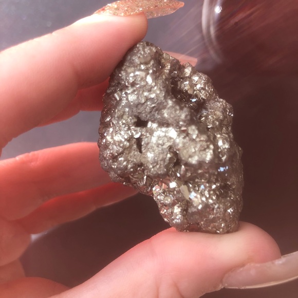 Natural Pyrite Cluster, Raw Fools Gold Crystal, Genuine Pyrite Stone - Picture 3 of 11